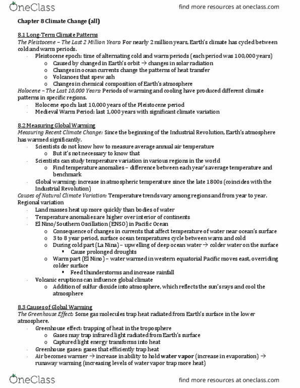 ENVIRON 102 Chapter Notes - Chapter 8: Sulfur Dioxide, Sub-Saharan Africa, Forest Management thumbnail