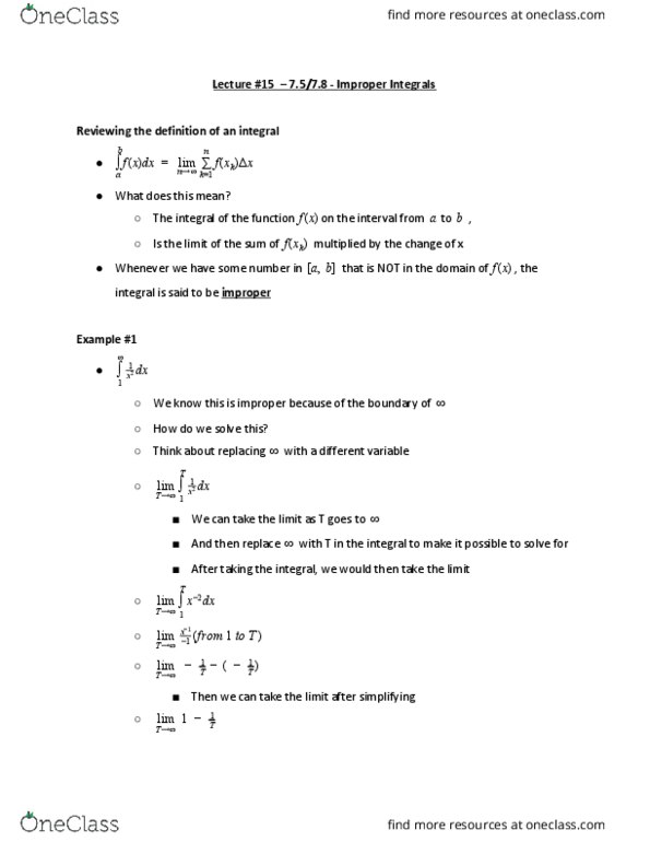 MATH1051 Lecture Notes - Lecture 15: Indeterminate Form, Partial Fraction Decomposition thumbnail