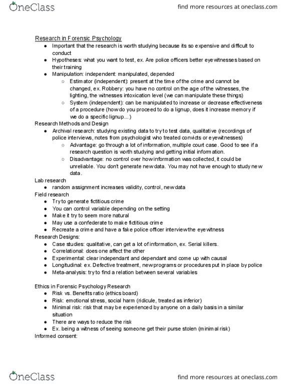 PSY 3173 Lecture Notes - Lecture 2: Polygraph, Personality Test, Random Assignment thumbnail