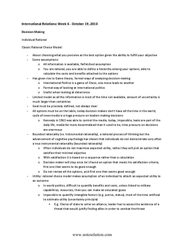 POL208Y1 Lecture : Decision-makers, Decision-making thumbnail