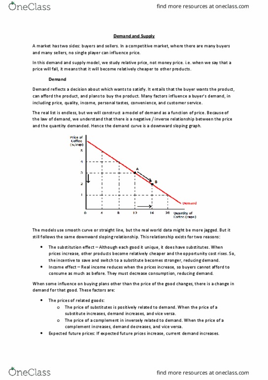 ECON111 Lecture Notes - Lecture 3: Marginal Cost, Demand Curve, Opportunity Cost thumbnail