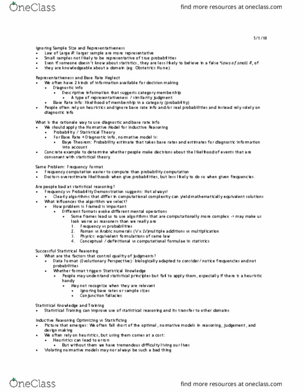 PSY 341 Lecture Notes - Lecture 18: Modus Ponens thumbnail