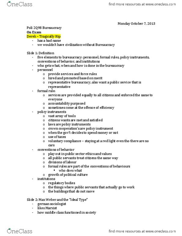 POLI 2Q98 Lecture Notes - Total Quality Management, Union Busting, Public Health thumbnail