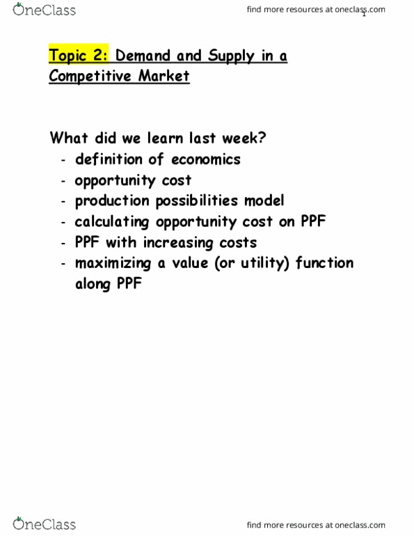 MGEA02H3 Lecture Notes - Lecture 2: Opportunity Cost, Mnemonic, Llama thumbnail