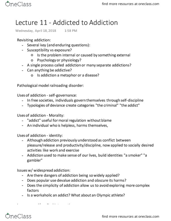 HLTHAGE 2L03 Lecture Notes - Lecture 11: Rail Transport Modelling, Gambling, Neurochemistry thumbnail