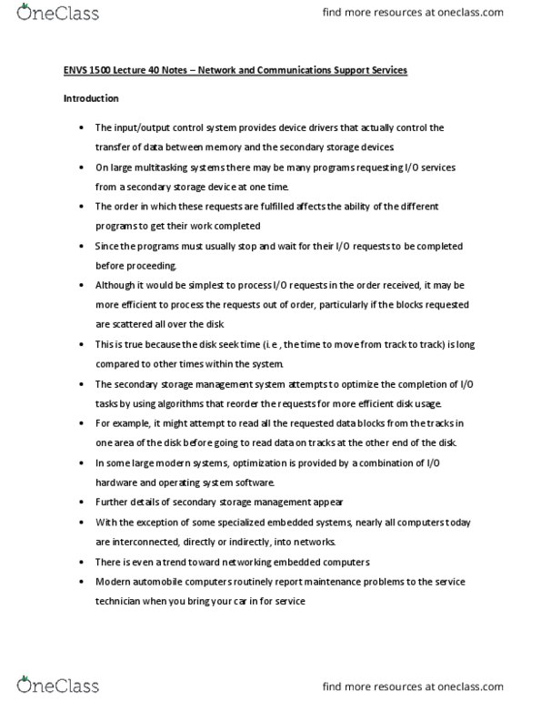 ENVS 1500 Lecture Notes - Lecture 40: Hierarchical Storage Management, Hard Disk Drive Performance Characteristics thumbnail