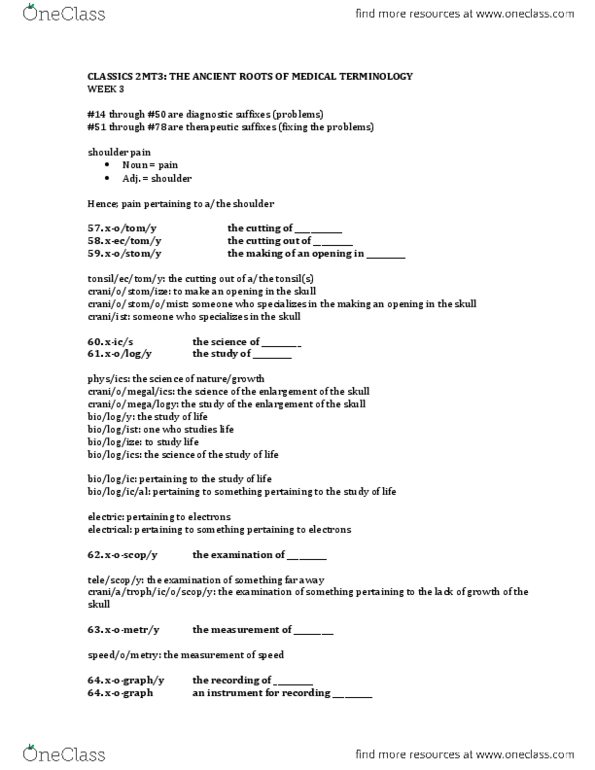 CLASSICS 2MT3 Lecture Notes - Tonsil, Biopharmaceutical, Trichinosis thumbnail