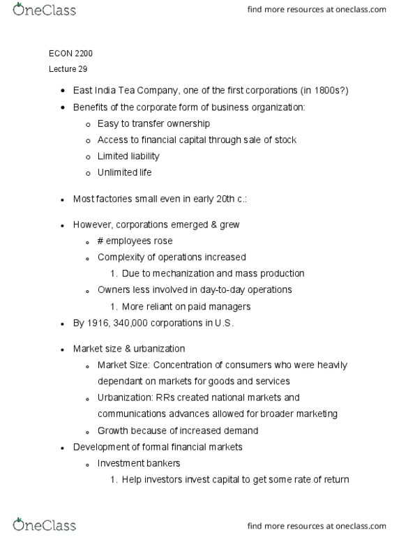 ECON 2200 Lecture Notes - Lecture 29: Investment Banking thumbnail