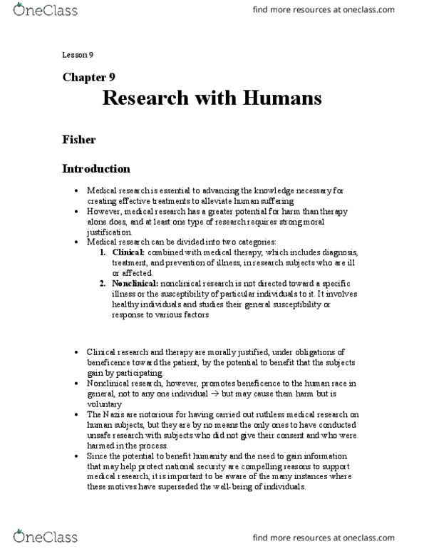 PHIL 235 Lecture Notes - Lecture 9: Academic Freedom, Advantageous, Penicillin thumbnail