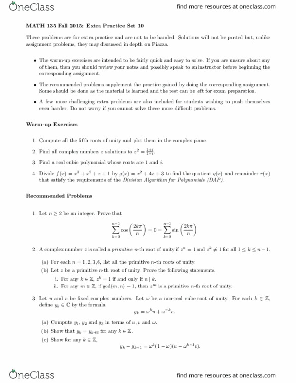 MATH135 Lecture Notes - Lecture 10: Nth Root, Cube Root, Joule thumbnail