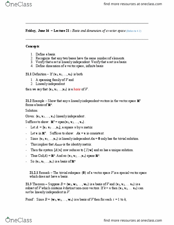MATH136 Lecture Notes - Lecture 21: Identity Matrix, Linear Algebra, Nonfinite Verb thumbnail