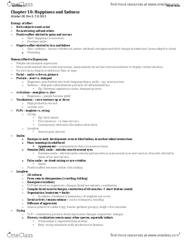 PSYCH 3M03 Lecture Notes - Monoamine Oxidase Inhibitor, Circadian Rhythm, Locus Coeruleus thumbnail