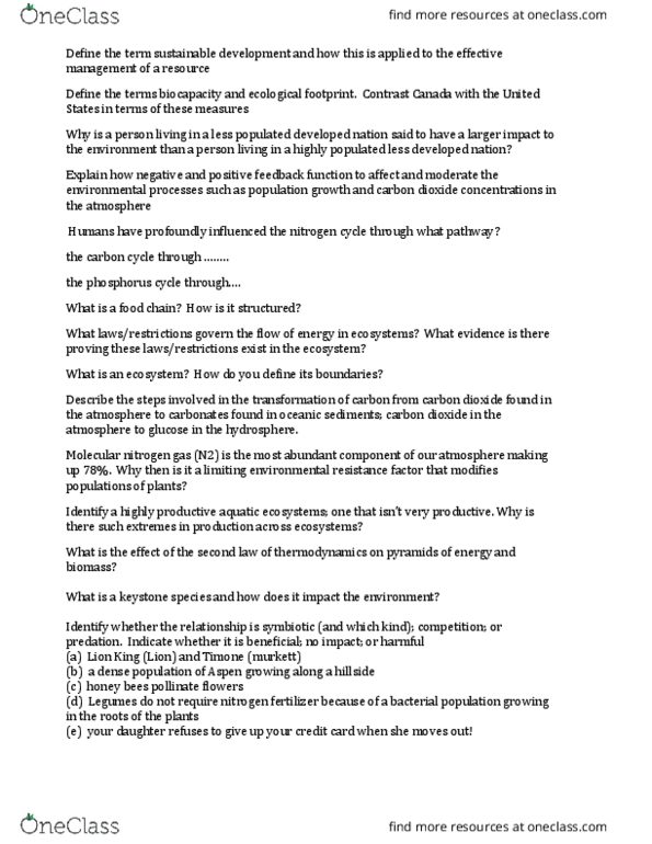 Human impact on the environment worksheet pdf image
