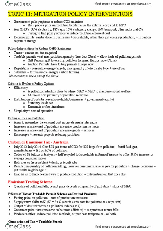 UNIB10007 Lecture Notes - Lecture 11: Ecotax, Sony Max, Externality thumbnail