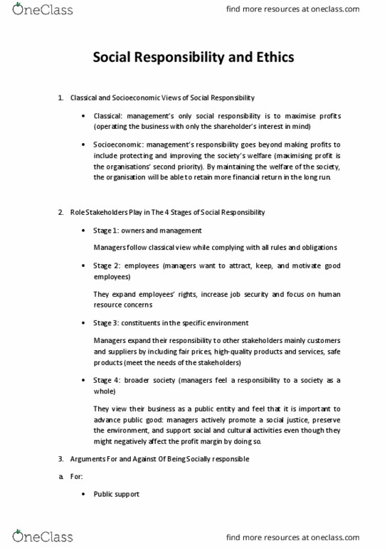 MGMT1001 Chapter Notes - Chapter 7: Organizational Culture, Profit Margin, Longrun thumbnail