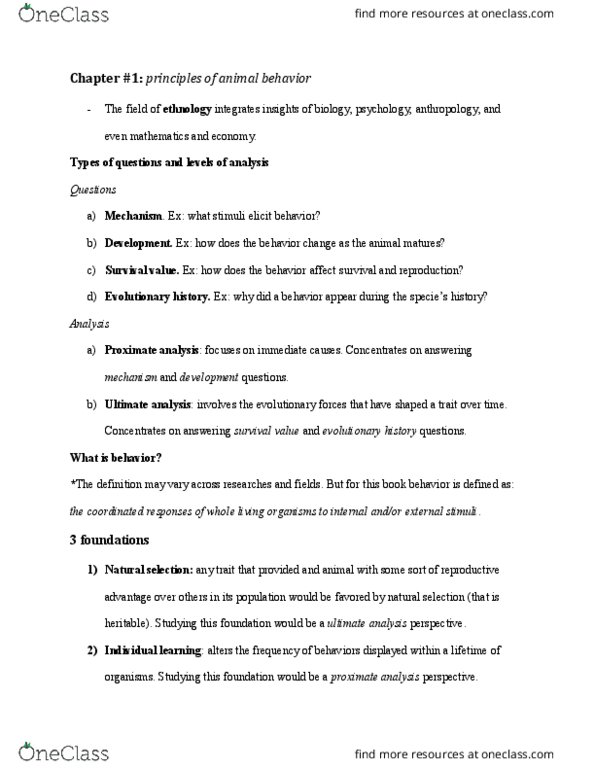 PSYO 2160 Chapter Notes - Chapter 1: Ethnology thumbnail
