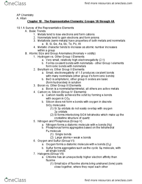 01:160:159 Lecture Notes - Lecture 18: Group 3 Element, Diatomic Molecule, Semimetal thumbnail