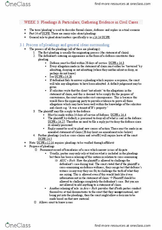 LAWS1014 Lecture Notes - Lecture 3: Affidavit, Fiduciary, Asteroid Family thumbnail