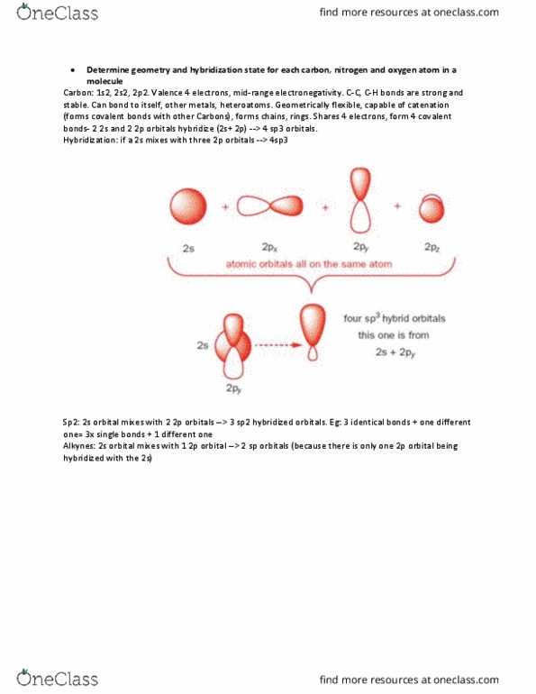 CHEM1112 Lecture Notes - Lecture 1: Orbital Hybridisation, Catenation, Electronegativity thumbnail