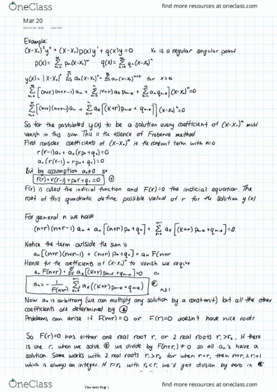 MATH 325 Lecture 23: Mar 20 Math 325 thumbnail