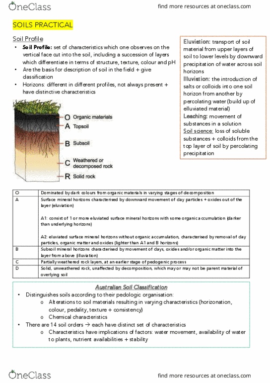 ENVS10001 Lecture Notes - Lecture 7: Eluvium, Soil Texture, Soil Horizon thumbnail