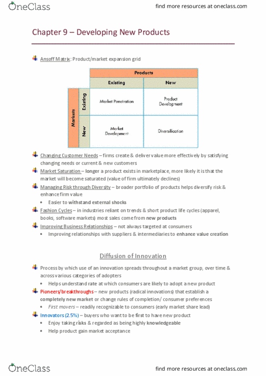 MARK1012 Lecture Notes - Lecture 7: Voice Of The Customer, Observability, Test Market thumbnail