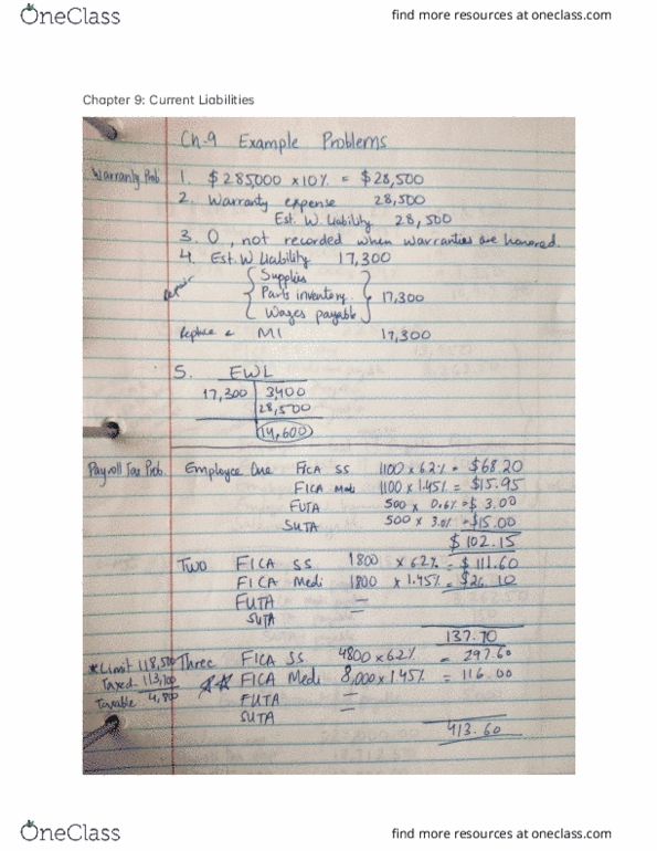 ACCT 2101 Lecture 10: Chapter 9: Current Liabilities thumbnail