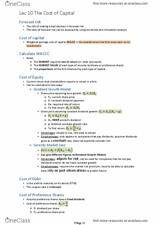25300 Lecture Notes - Lecture 10: Preferred Stock, Bond Valuation, Capital Budgeting thumbnail