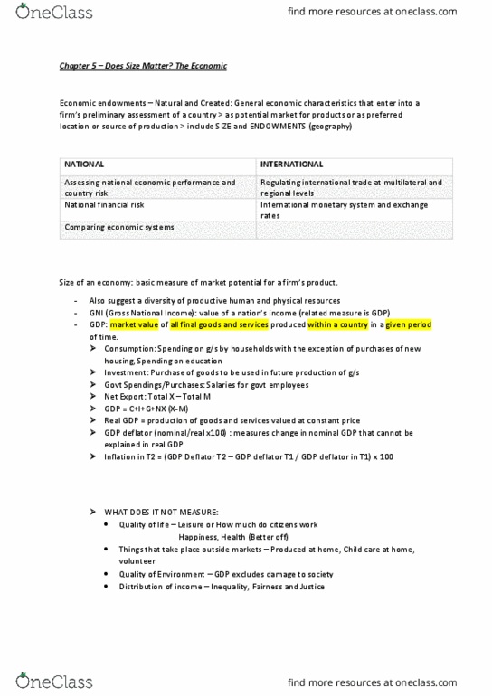 MGMT1101 Lecture Notes - Lecture 5: Gdp Deflator, International Monetary Systems, Gross National Income thumbnail