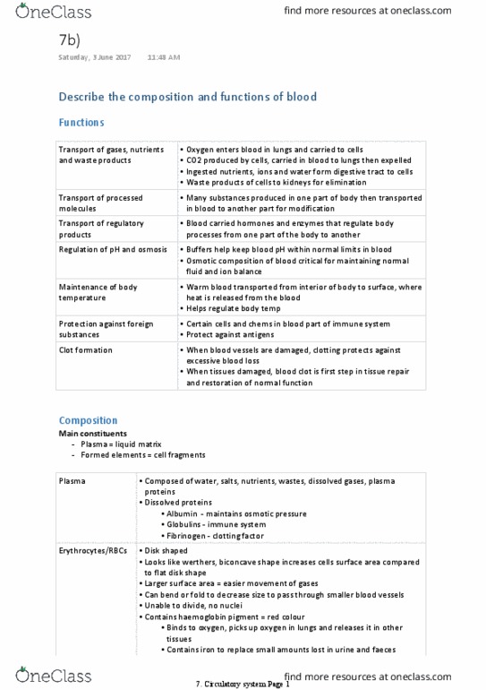 BIOL1003 Lecture Notes - Lecture 7: Pernicious Anemia, Aplastic Anemia, Folate Deficiency thumbnail