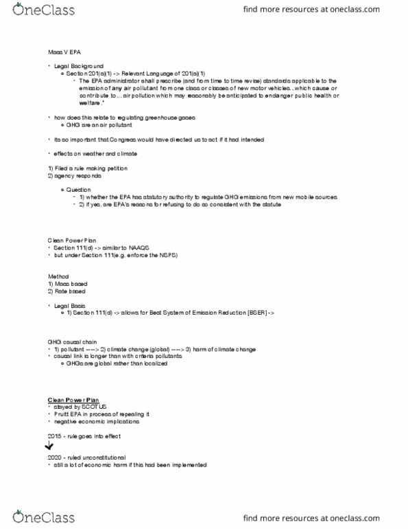 ENVS 2256 Lecture Notes - Lecture 36: Clean Power Plan, Air Pollution, Endangerment thumbnail