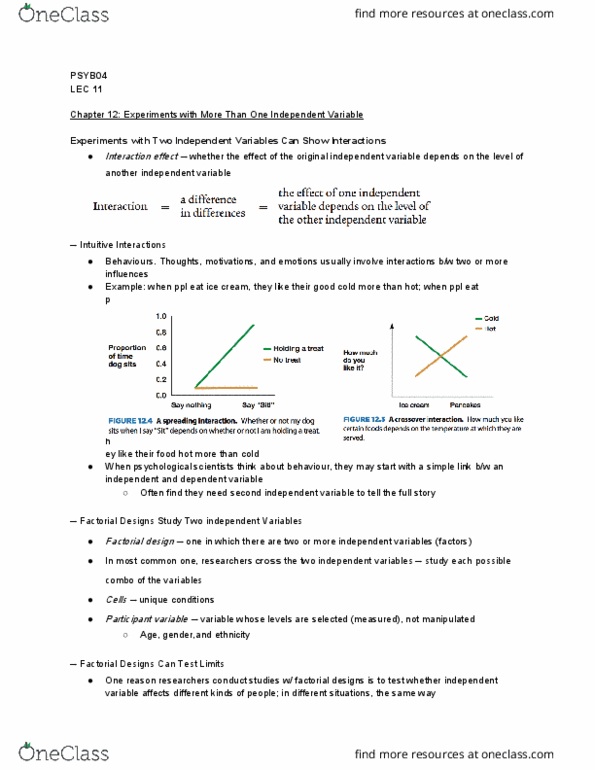 PSYB04H3 Lecture Notes - Lecture 11: Measuring Instrument, Internal Validity, Observer-Expectancy Effect thumbnail