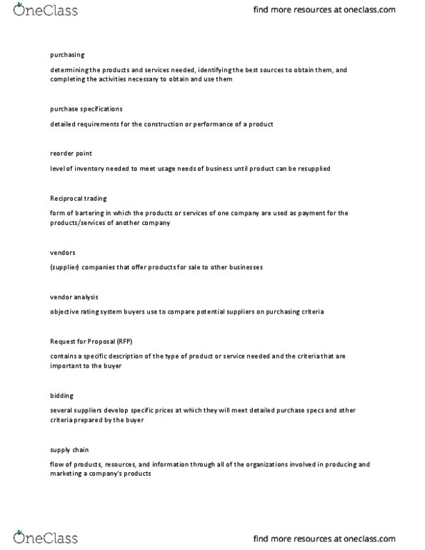 MKTG 360 Lecture Notes - Lecture 3: Purchase Order, Total Quality Management, Perpetual Inventory thumbnail