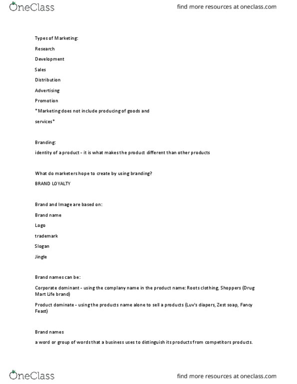 MKTG 360 Lecture Notes - Lecture 11: Disposable And Discretionary Income, List Price, Rexall thumbnail