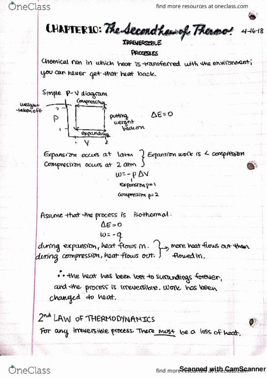 CHEM 1C Lecture 6: The Second Law of Thermodynamics thumbnail