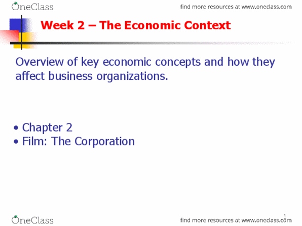 ADMS 1000 Lecture Notes - Lecture 2: Monopolistic Competition, Market Power, Deflation thumbnail