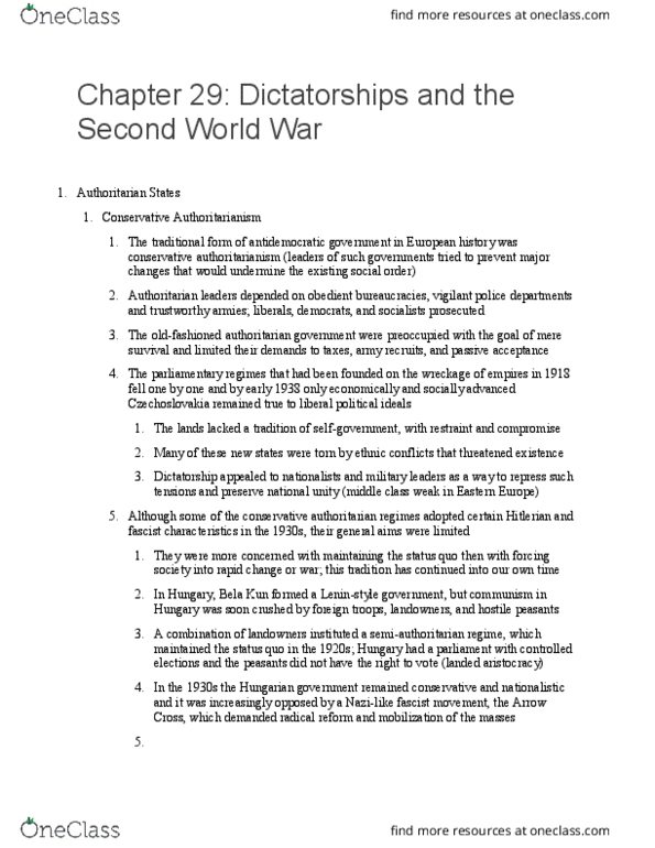 01:360:401 Lecture Notes - Lecture 29: António De Oliveira Salazar, Italian Fascism, Russian Civil War thumbnail