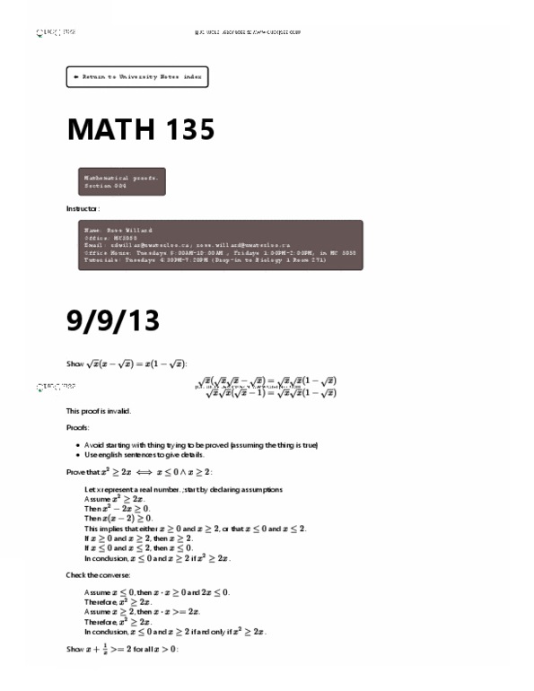 MATH135 Lecture Notes - Set-Builder Notation, New Zealand, Mathematical Induction thumbnail