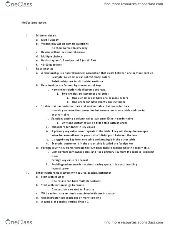 MSCI 3005 Lecture Notes - Lecture 15: Foreign Key, Unique Key thumbnail