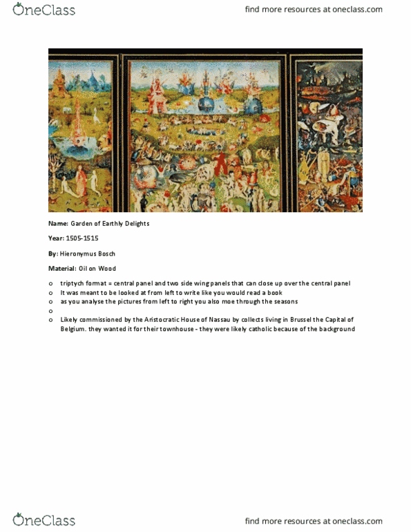 ARTHIST 1AA3 Lecture Notes - Lecture 15: Triptych thumbnail