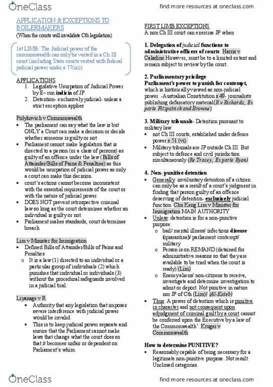 LAW 1504 Lecture Notes - Lecture 4: Parliamentary Privilege, Constitution Of Australia, Persona Designata thumbnail