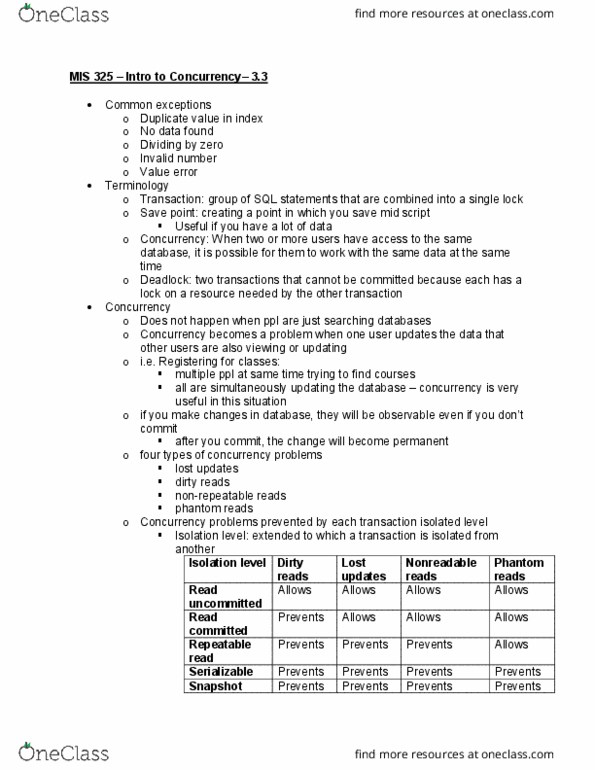 MIS 325 Lecture 26: MIS 325 – Intro to Concurrency– 3.3 thumbnail