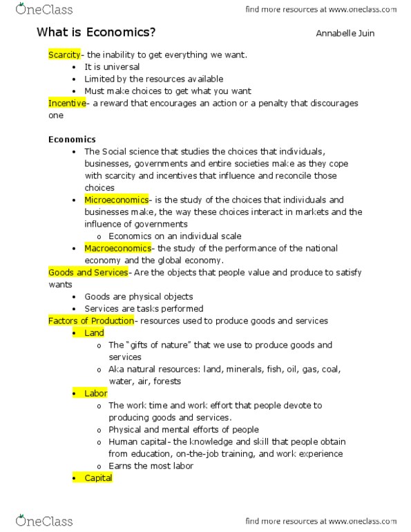 ECO 2023 Lecture Notes - Marginal Utility, Marginal Cost, Opportunity Cost thumbnail