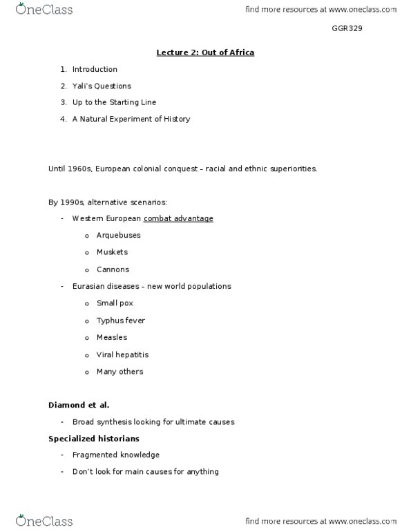 GGR329H5 Lecture Notes - Richard Herrnstein, The Bell Curve, Typhus thumbnail