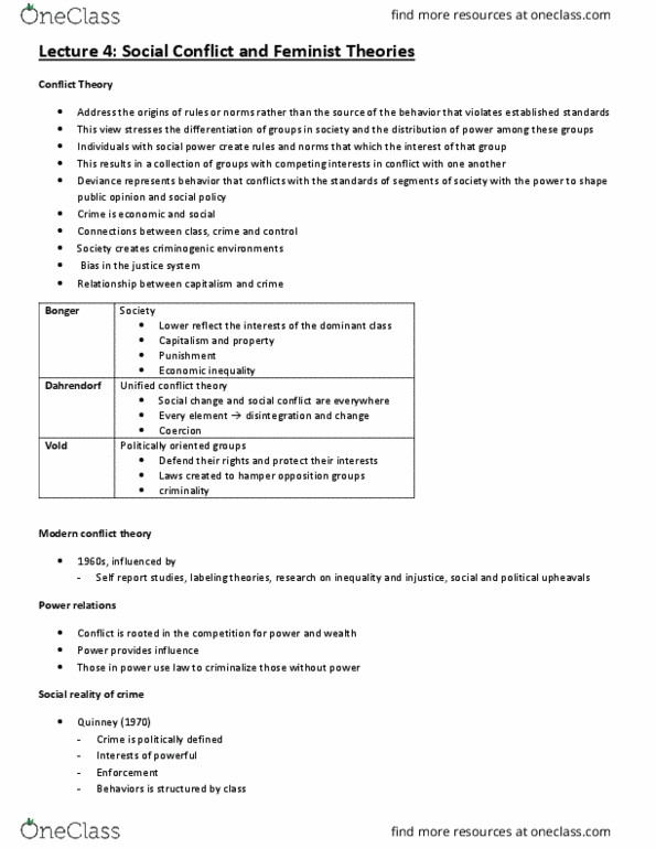 SOC212H1 Lecture Notes - Lecture 3: Ralf Dahrendorf, Neutral Party, Conflict Theories thumbnail