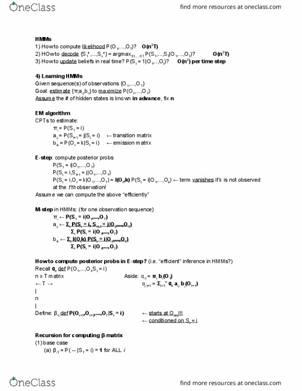 CSE 150 Lecture Notes - Lecture 24: Reinforcement Learning, Product Rule thumbnail