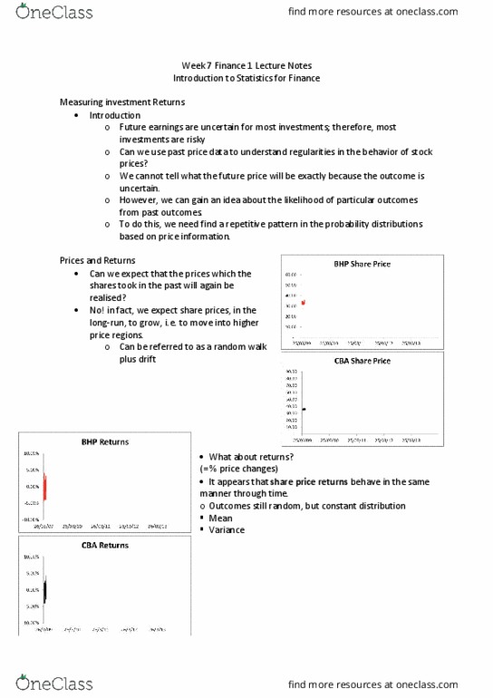 EFB210 Lecture Notes - Lecture 7: Central Moment, Random Variable, Elizabeth Daily thumbnail