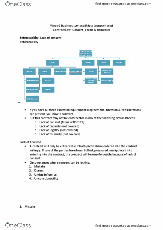 BSB111 Lecture Notes - Lecture 9: Caveat Emptor, Implied Warranty, Vending Machine thumbnail