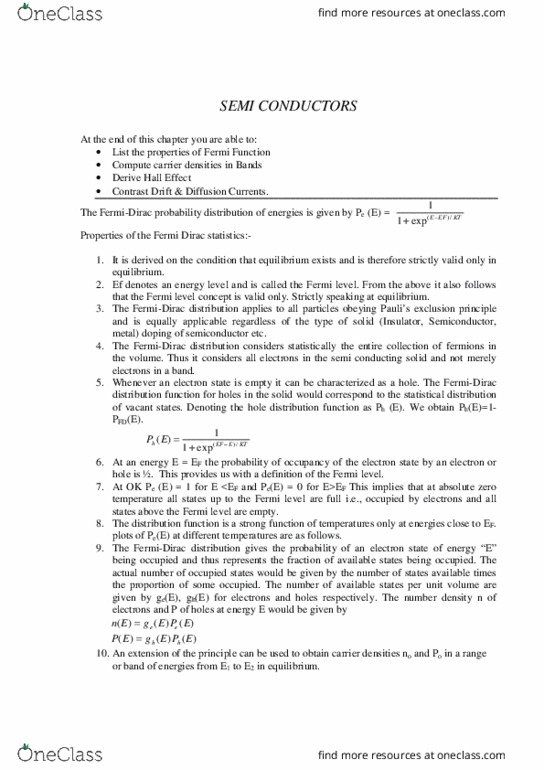 PHYS 260 Lecture Notes - Lecture 3: Number Density, Drift Current, Gallium Phosphide thumbnail