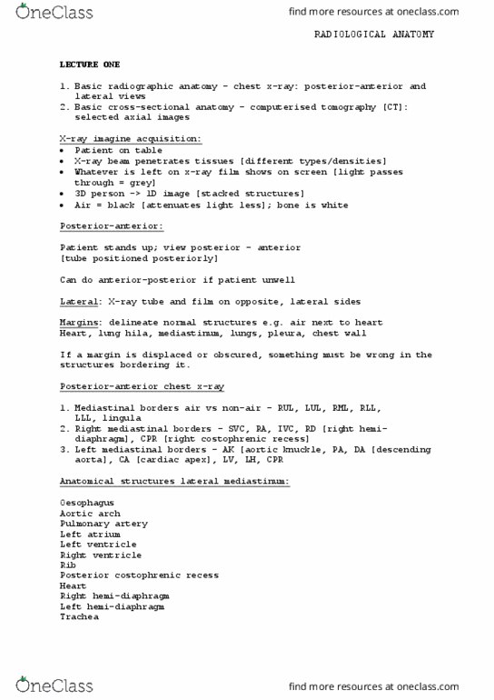 BIOM3002 Lecture Notes - Lecture 1: Ct Scan, Thoracic Diaphragm, Aortic Arch thumbnail